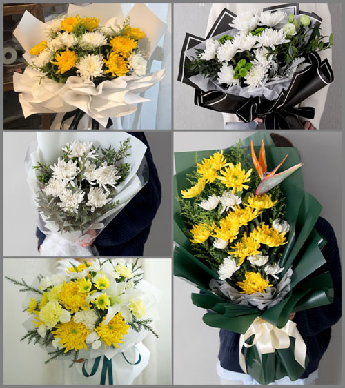 辽宁葫芦岛兴城市菊花街道白事花束代送